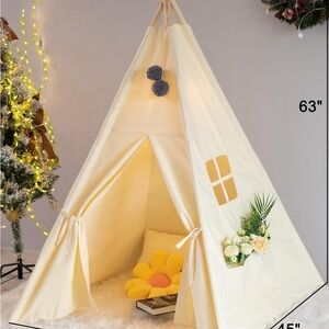 Canvas kids play tee pee